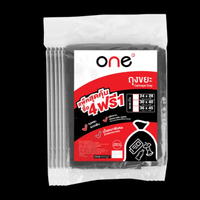 ONE ถุงขยะรีไซเคิลหนา 1 กก. สีดำ ขนาด 30x40 นิ้ว (แพ็ค 4 ฟรี 1)