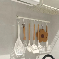 廚房掛桿壁掛置物架鍋具掛鉤免打孔墻上收納砧板勺子鏟子掛架神器