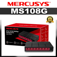 ขาย สวิตซ์ฮับ MERCUSYS (MS108G / MS105G) Gigabit Switching Hub 8 Port 10/100/1000 Mbps ประกัน 1 ปี
