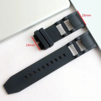 Watch band 26mm quality silicone bracelet black soft strap fit for Russian INVICTA Rubber Watch band Accessories
