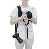 Mcoplus Camera Strap Double Shoulder Adjustable Camera Strap Harness for Canon Nikon Sony 60D 70D 80D 550D 750D 800D A6600 A6100