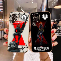 Smooth E-TPU Phone Case For Samsung Galaxy A73 A72 A71 A54 A53 A52 A51 A33 A32 A23 A22 A13 A12 A34 Case Black Widow Marvel Girl