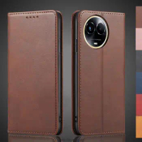 Magnetic attraction Leather Case for OPPO Realme 11 5G Global / Realme 11x 5G Holster Flip Cover Case Wallet Bags Fundas Coque