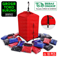 SEMPATI GROSIR Krodong Kerodong Sangkar Kandang Kotak Single Kaos PE Tebal Eco Isi 10 Pcs Kelambu Ka