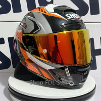Full Face Motorcycle helmet SHOEI X14 orange hon motor helmet Riding Motocross Racing Motobike Helmet