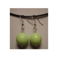 New Favorite Pearl Store Beautiful Gemstone Jewelry Apple Green Turquoise Earrings S925 Silver Dangle Earring Charming Lady Gift