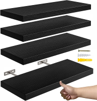 Floating Shelves for Wall16’’Rustic Wood Wall Shelf for Room Decor/Storage/DisplaySmall Book ShelfWa