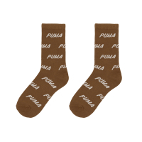 Puma 襪子 Fashion 棕 白 LOGO 踝襪 休閒襪 短襪 台灣製 單雙入 BB126007
