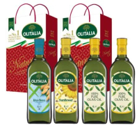 Olitalia奧利塔純橄欖油(1000mlx2)+玄米油+葵花油禮盒組(1000mlx2)