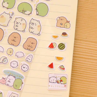 8 pcs/Lot Kawaii animal sticker Sumikko gurashi penguin bear paper stickers for letter frame scrapbooking tools Stationery F142