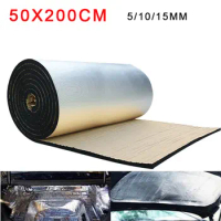 1 Roll 50*200cm 5/10/15mm Sound Heat Proofing Car Sound Deadener Insulation Underlay Mat Car Sound Proofing Deadening Foam