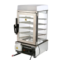 KA500C Electric Chinese Bun Steamer Commercial Bun Bread Cooking Steam Machine with 5 Layers for Restaurant Kitchen
