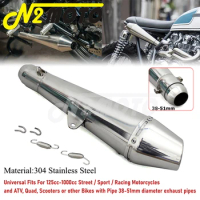 38-51mm Motocycle Exhaust Muffler Slip On Tube DB Killer Kit Universal 125cc-1000cc For Racing Sport Bike ATV Quad Silencer Pipe