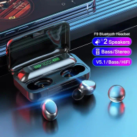 Headset Bluetooth Bass HiFi Stereo Sound with Powerbank Earphone Wireless