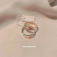 Cincin Pernikahan Cincin Perak Permata Brand Name