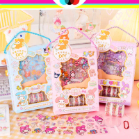 DIY GANTUNGAN AKRILIK MINI | KIPAS MINI KARAKTER LUCU | STIKER PET DIARY | AKSESORIS DEKORASI | STIK
