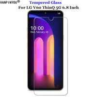 For LG V60 ThinQ 5G 6.8" Tempered Glass 9H 2.5D Premium Screen Protector Portective Skin Film For LG V60 ThinQ 5G 6.8"