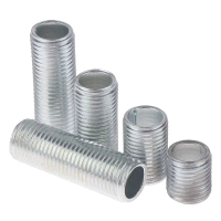 10pcs M10 Tube gigi Hollow Hollow Threaded Tube skru Nut lampu Cap Chandelier sambung Rod Tetap akse