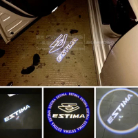 2x car door courtesy light ghost shadow welcome light"ESTIMA" logo projector emblem For ESTIMA