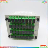 Free Shipping SC APC PLC 1X32 Fiber Optic Splitter Box FTTH Cassette Insertion Type Fiber Optic Splitter