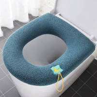 Thicken Warme WC Toilet Seat Cover Soft Mat Washable Closestool Mat Seat Case Toilet Lid Pad Bidet Cover Bathroom Accessories