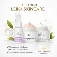 LEIKA SKINCARE 3 IN 1 Penghilang Flek Hitam Paket Flek Hitam Siang Malam Paket Flek Hitam di wajah p