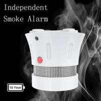 CPVAN Independent Smoke Detector Sensor Sound 85DB Alarm Fire Smoke Detector 10 Year Battery Fire Protection Home Security Alarm