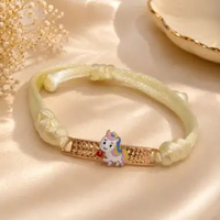 Gelang Tali Karakter Unicorn Emas Asli