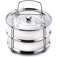 Instant Pot Accessories 6 Qt-2 Silicone handle &amp; Interchangeable Lids–Pressure Cooker Accessories- Pot in Pot for Baking,Lasagna