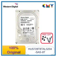 100% Original Western Digital WD 8TB 3.5 HDD Server Internal Enterprise Hard Drive SAS 7200 rpm HUS728T8TAL5204