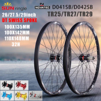 SUNRingle TR25/29 TR29 MTB Bike Wheelset 26/27.5/29inch Novatec D041/D042 Dt Swiss Spoke Tubeless Ready Vacuum Bicycle Wheel