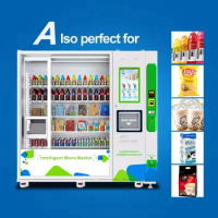 Snack And Food Vending Machine For Supermarket Elevator Combo Vending Machine With Robot Arm