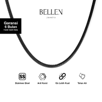 Bellen Kalung Hitam Pria Titanium Anti Karat / Kalung Hitam Korea - Elana