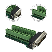 Bộ chuyển đổi đầu cắm DB25 sang khối thiết bị đầu cuối, đầu nối 25 chân, loại có đai ốc DB25-G2-01