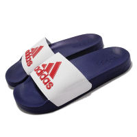 【adidas 愛迪達】拖鞋 Adilette Shower 藍 白 紅 男鞋 女鞋 柔軟 Q彈 愛迪達(HQ6885)