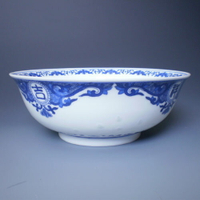 景德鎮陶瓷斗碗 青花玲瓏吉祥如意大湯碗 瓷器菜碗 泡面碗1入