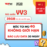 SIM Wintel 4G - Gói cước VV3 - Độc quyền của Vật Vờ Studio x Wintel