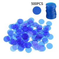 500pcs Accessories Educational Discs Classroom Learning Counter Board Game Markers Kids Bingo Chip Casino For Poker Translucent