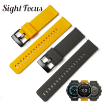 Sight Focus 24MM Silicone Watch Strap For Suunto9 Spartan Sport Watch Band Quick Release Suunto 9 Baro Traverse Rubber Watchband
