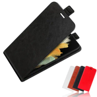 Luxury PU Leather Flip Case Vertical Open Down Up For Samsung Galaxy S22 S20 Ultra S24 S23 S22 S20 S21 Plus Note 20 ultra Coque