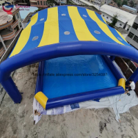 Kids play inflatable sand pool high quality giant inflatable pool with tent