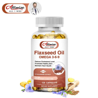 Alliwise Flaxseed Oil Softgels 1000mg Suplemen Omega 3-6-9