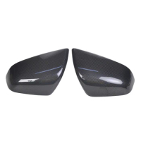 Car Mirror Cover Carbon Fiber Dry Sticker Rearview Wing Mirror Cover Fits for Tesla Model X 2016-2019