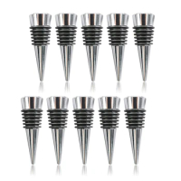 10PCS Wine Stopper, Reusable Decorative Wine Bottle Stoppers Wine Saver Stopper Set for Party Wedding Kitchen Bar Gift
