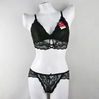 Scelta - Sexy Bra Set Celana Dalam Transparan Bralette Renda Setelan Bh Sc 1792 Set Hitam