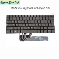 UK French AZERTY Spanish backlight keyboards for lenovo Yoga 530-14 530-14IKB 530-14ARR C640-13IML F