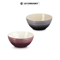 Le Creuset 瓷器韓式湯碗13cm(水手藍/燧石灰/雪紡粉/無花果 4色選1)
