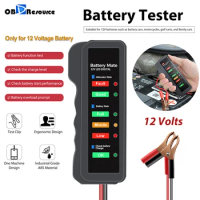 12V Car Battery Tester 6 LED Light Display Car Diagnostic Tool Digital Alternator Test for Car Truck 12V Car Battery Tester