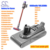 CS 4000mAh Vacuum Cleaner Battery for Dyson V15 Detect Total Clean,V15 Detect Absolute Extra,V11 Fluffy Extra,V11 Torque Size