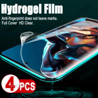 4PCS Screen Gel Protector For Xiaomi Poco X5 Pro X4 GT X3 NFC M5S M4 M3 Safety Hydrogel Film X5Pro X 5 X3Pro Not Tempered Glass